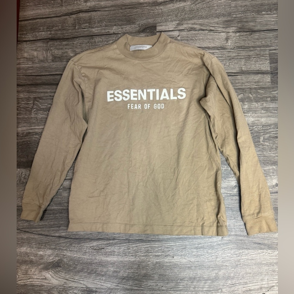 Essentials Beige Crewneck Sweater